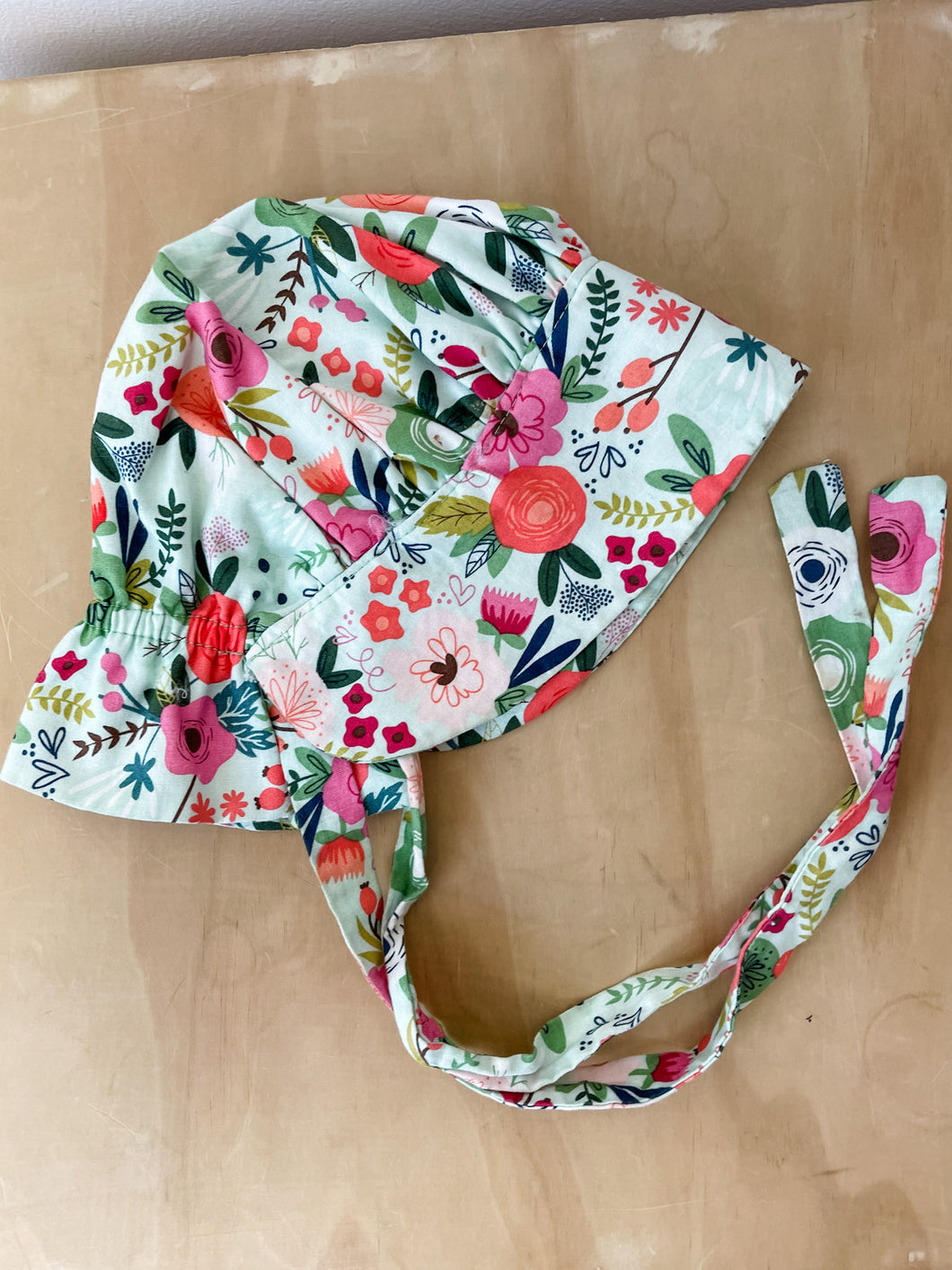 Floral Bonnet Size 12-18 Months