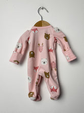 Load image into Gallery viewer, Pink Fleece Carters Sleeper Size Preemie
