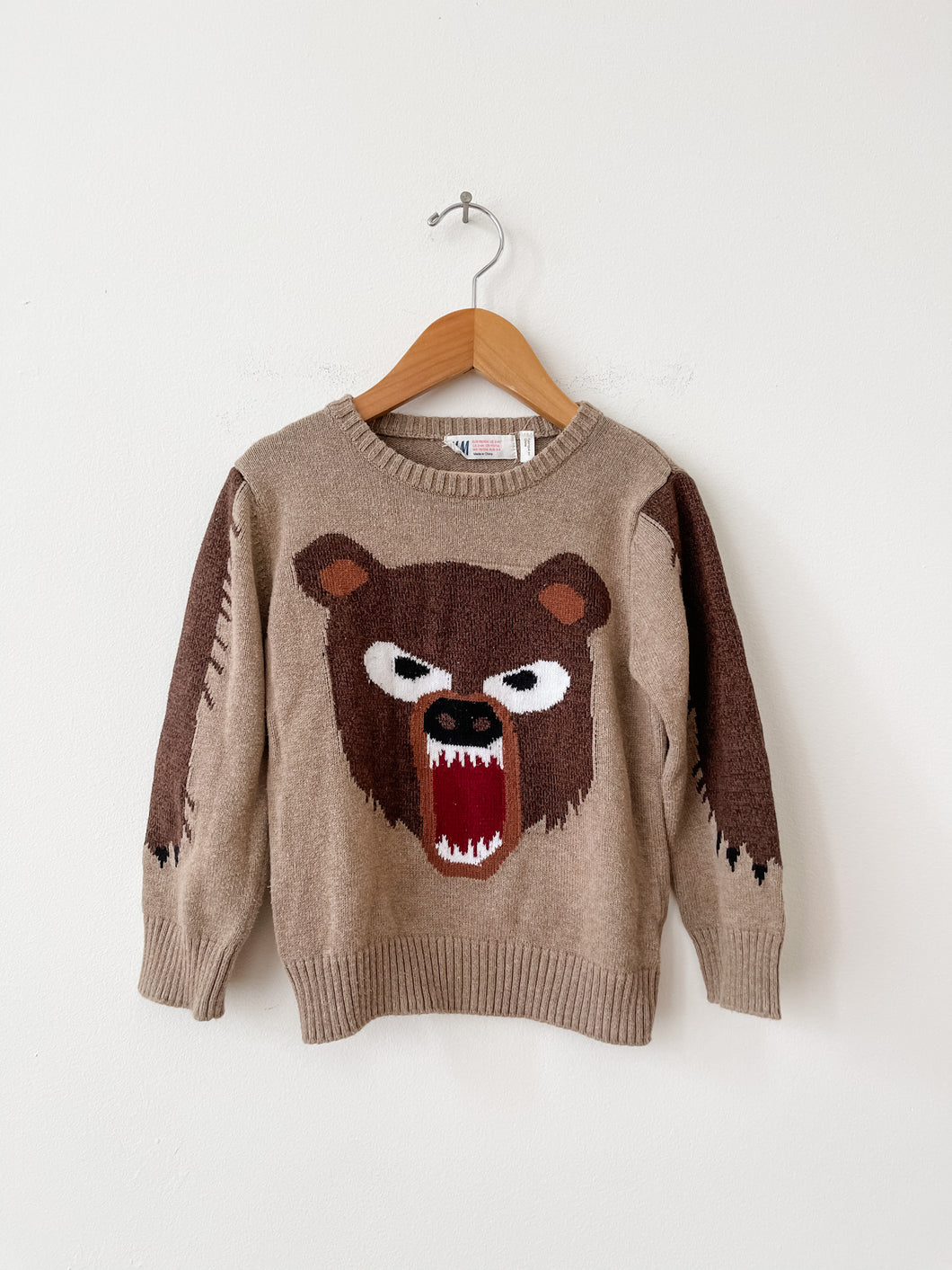 Boys Brown H&M Sweater Size 2-4Y