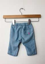 Load image into Gallery viewer, Blue Carters Chambray Pants Size 3 Months
