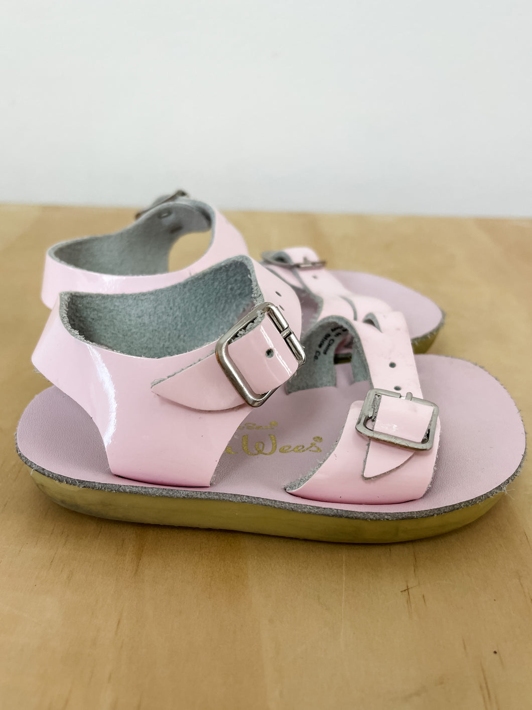 Pink Saltwater Sandals Size 3