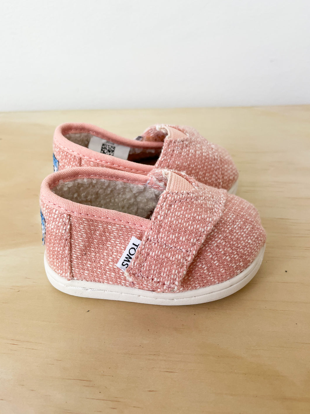 Girls Pink Toms Shoes Size 3