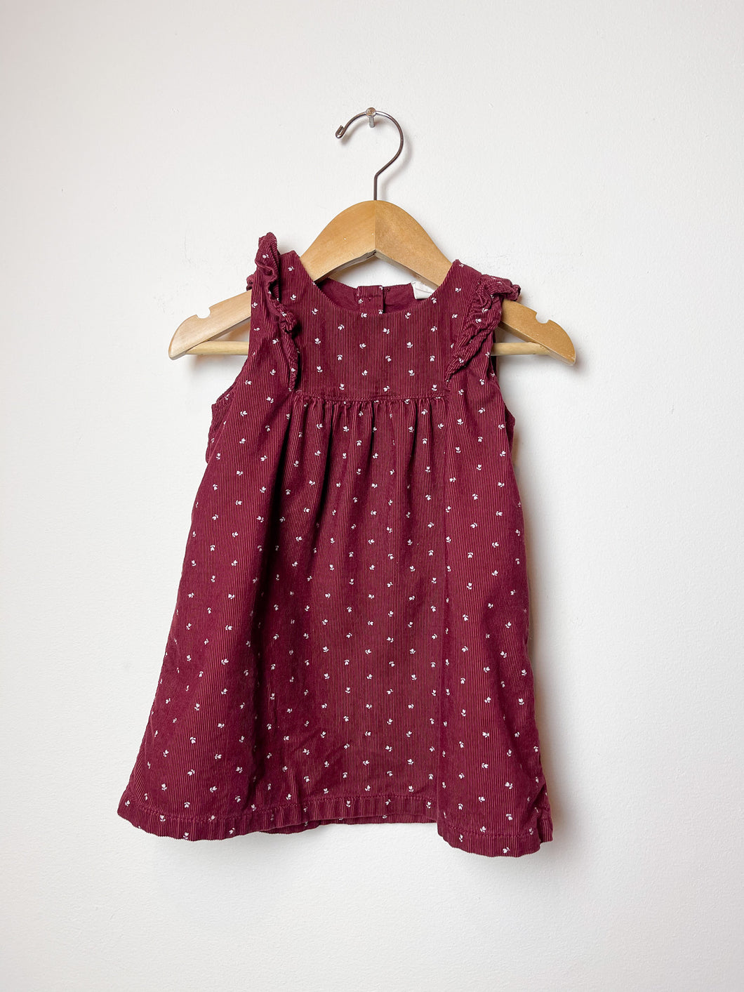 Girls Burgundy H&M Dress Size 9-12 Months