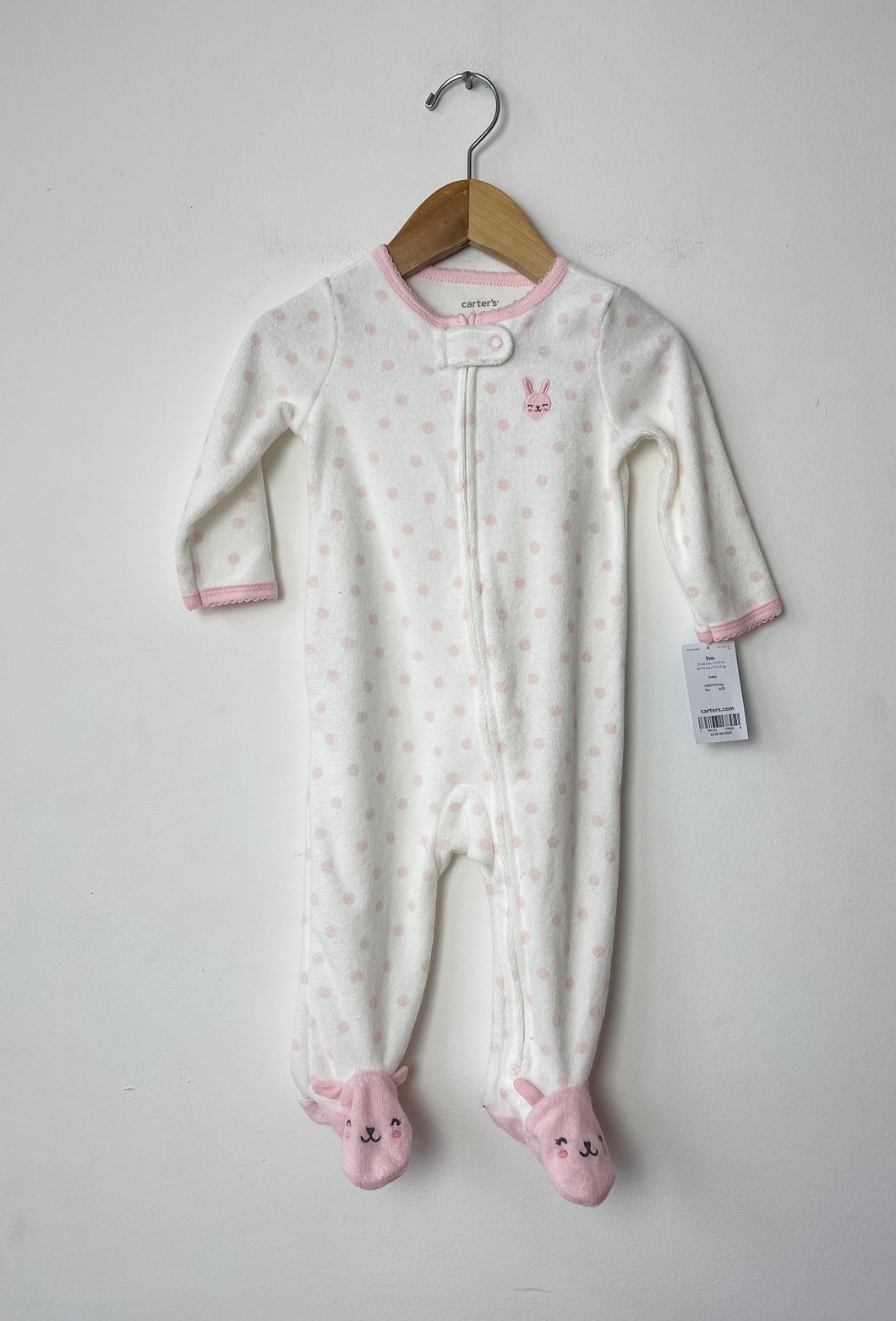 White Carters Sleeper Size 9 Months