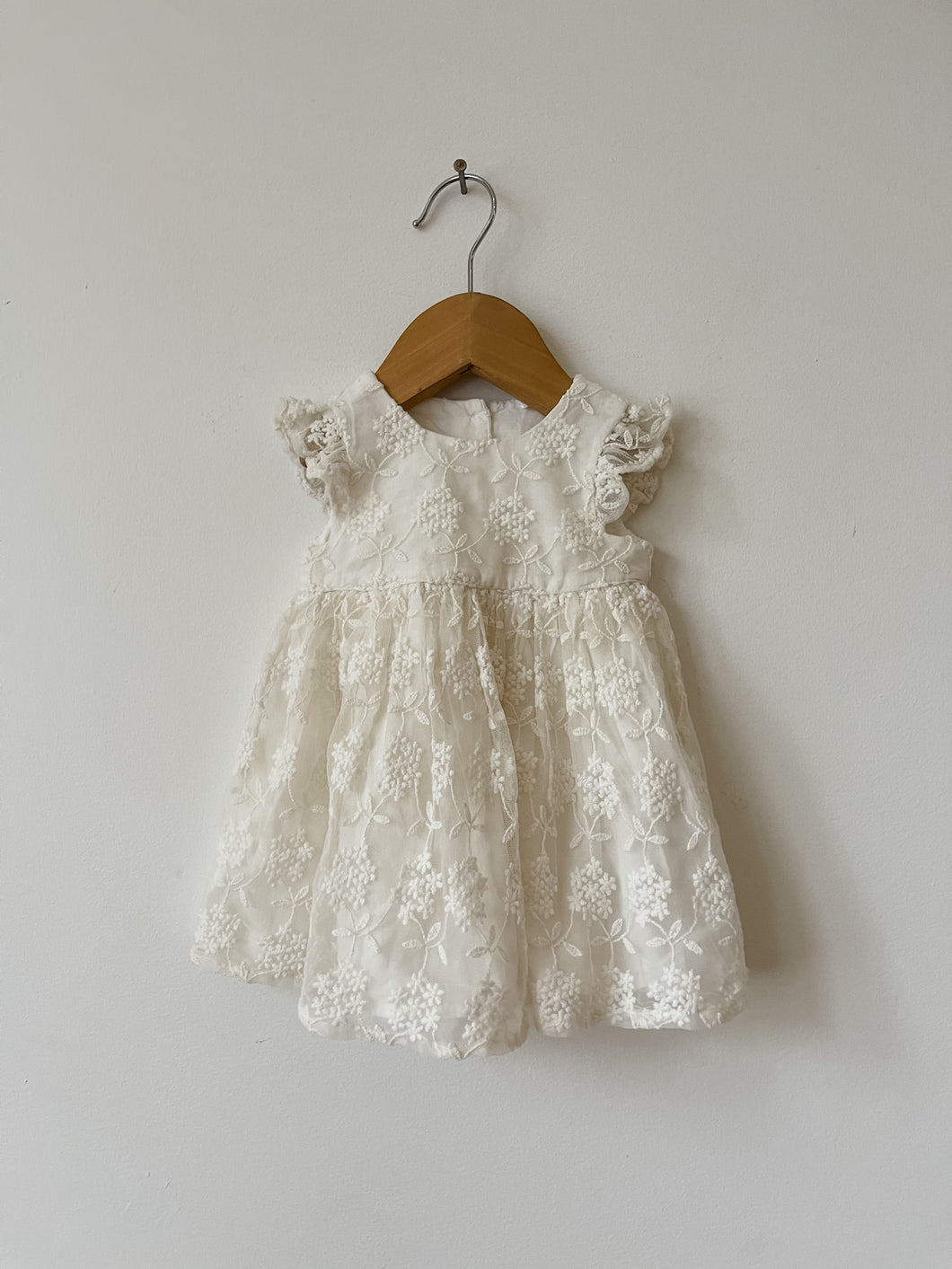 White Mothercare Dress Size 1-3 Months