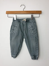 Load image into Gallery viewer, Grey Zara Jean Joggers Size 12-18 Months

