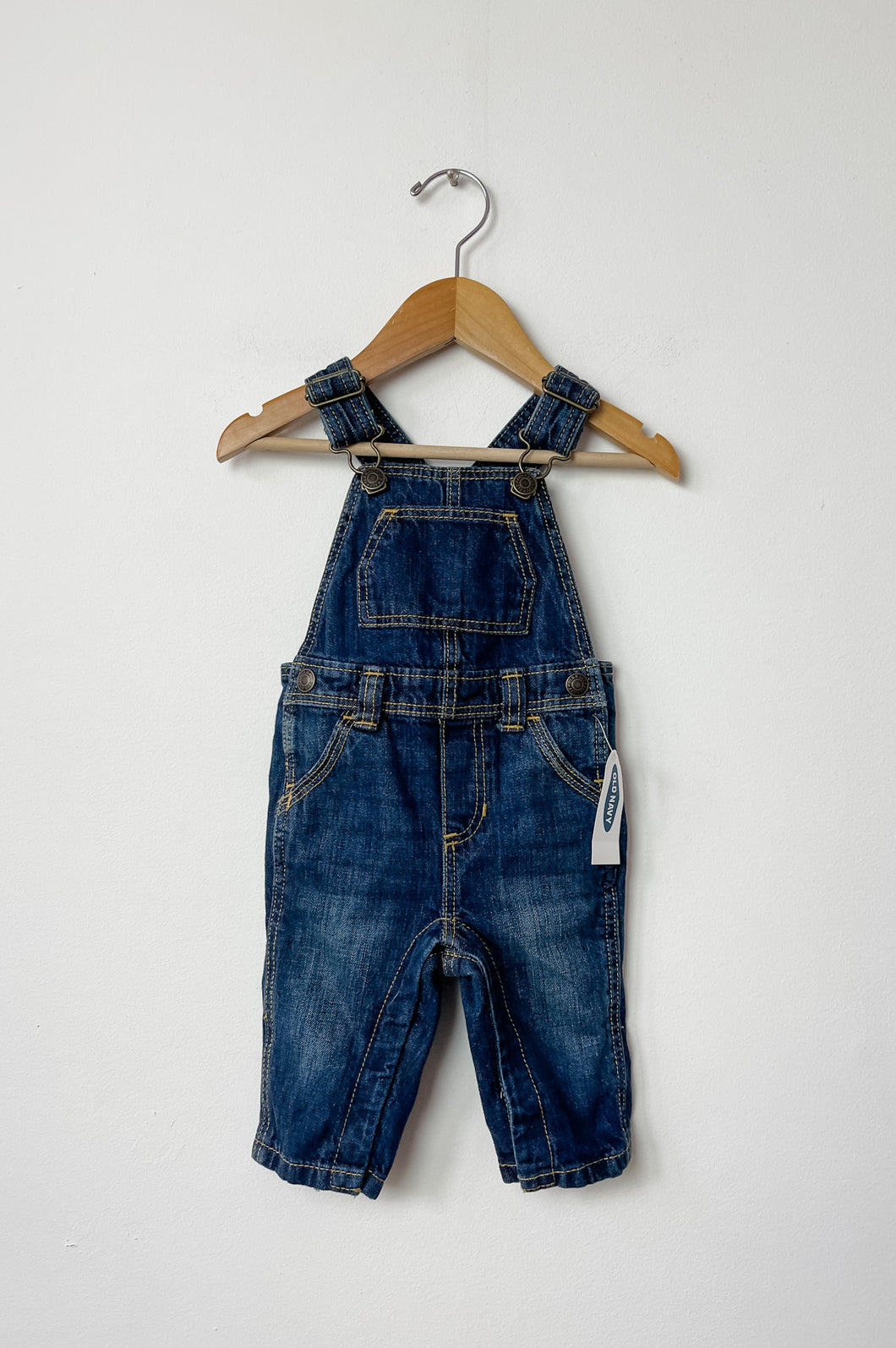 Blue Old Navy Overalls Size 3-6 Months