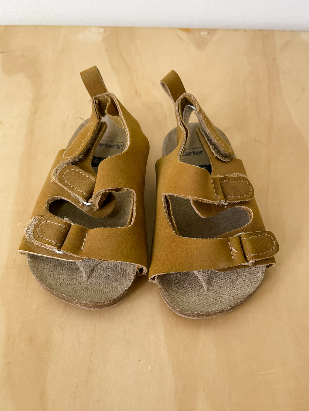 Brown Carters Sandals Size 6-9 Months