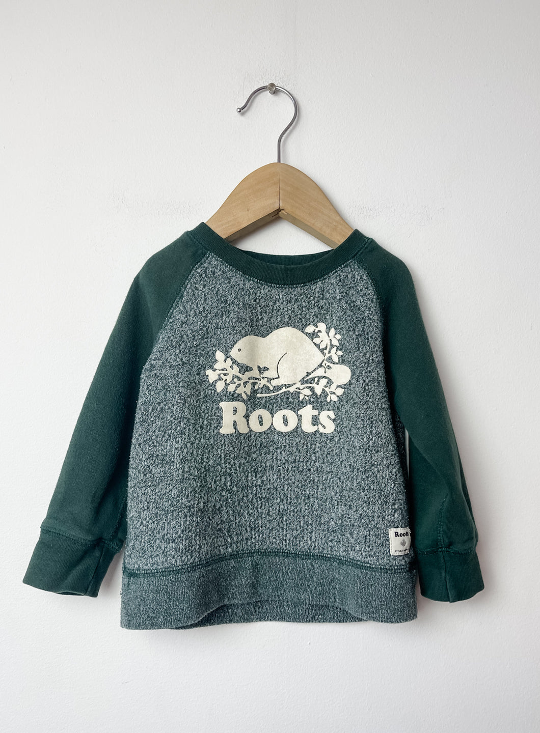 Kids Green Roots Sweater Size 12-18 Months