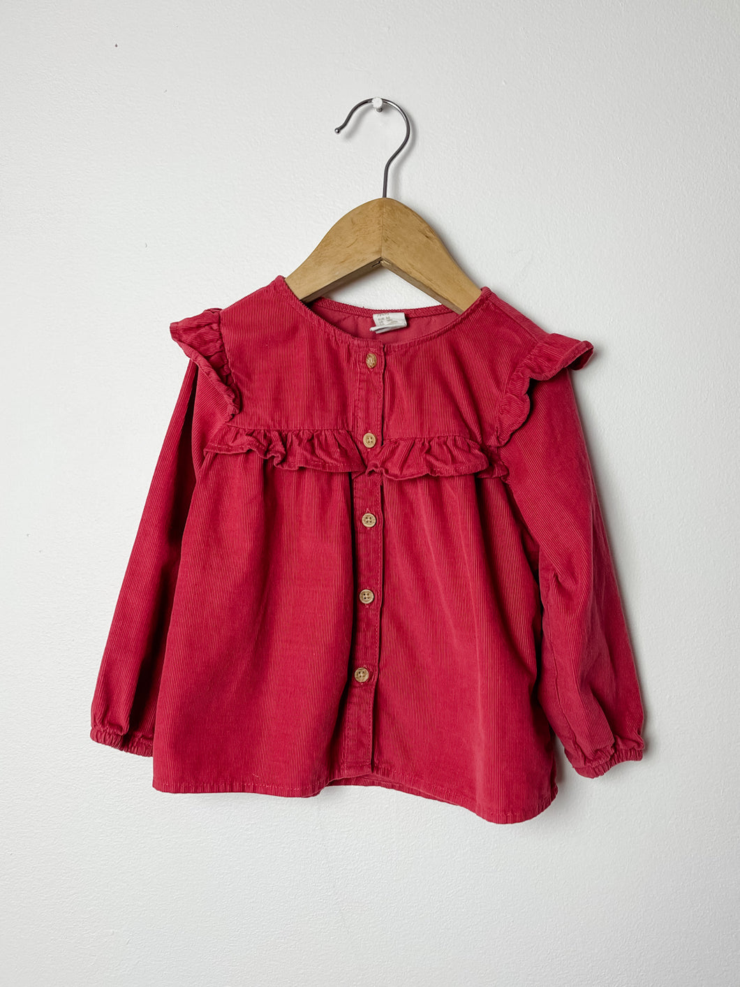 Red Corduroy H&M Shirt Size 12-18 Months