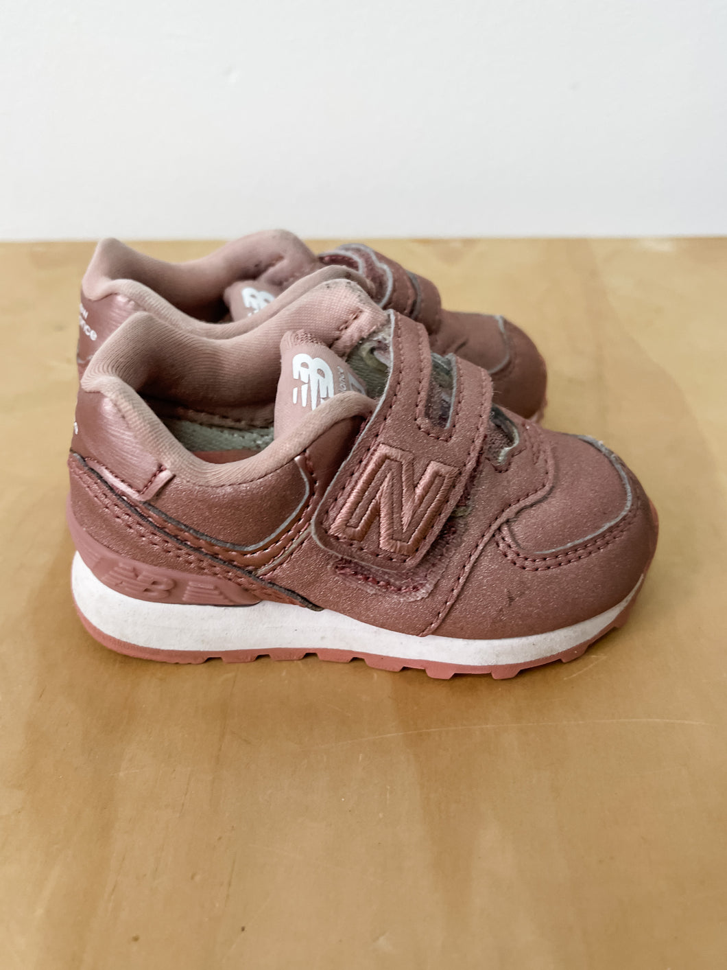Rose Gold New Balance 574 Runners Size 4