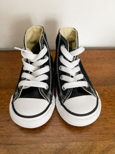 Load image into Gallery viewer, Kids Black Converse Hightops Size 5
